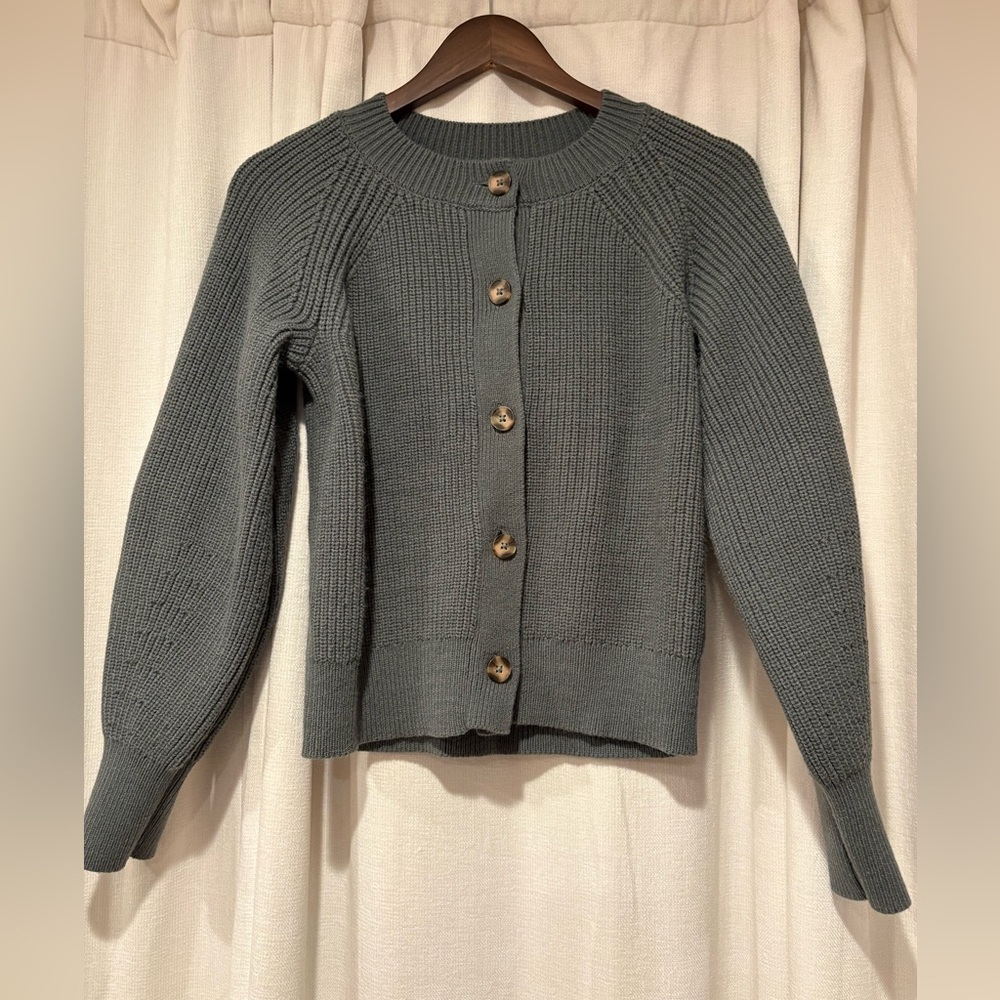 Banana Republic Green/Grey Button-Up Cardigan